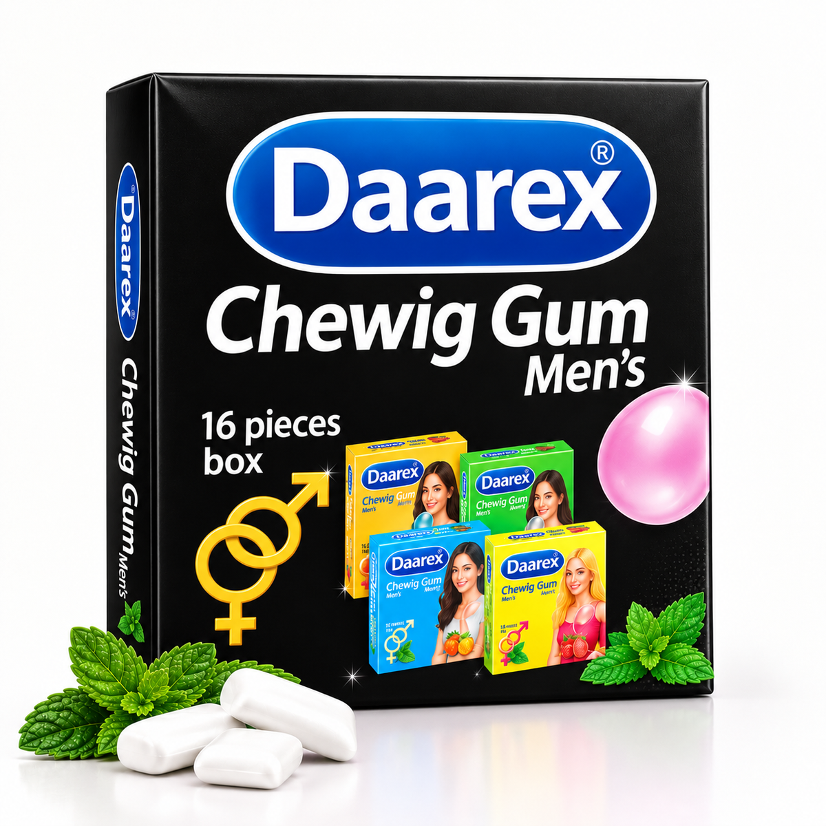 DAAREX Chewing Gum | Har Din Ka Fresh Companion – 16 Pcs