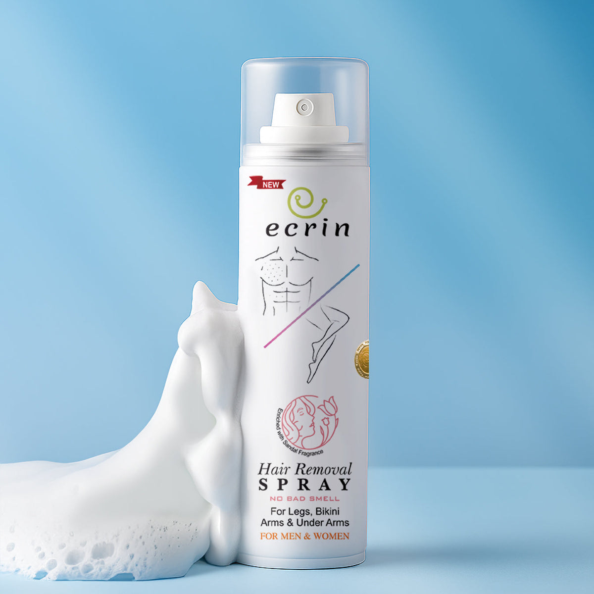 Ecrin Hair Removal Foaming Spray 200ml original packaging